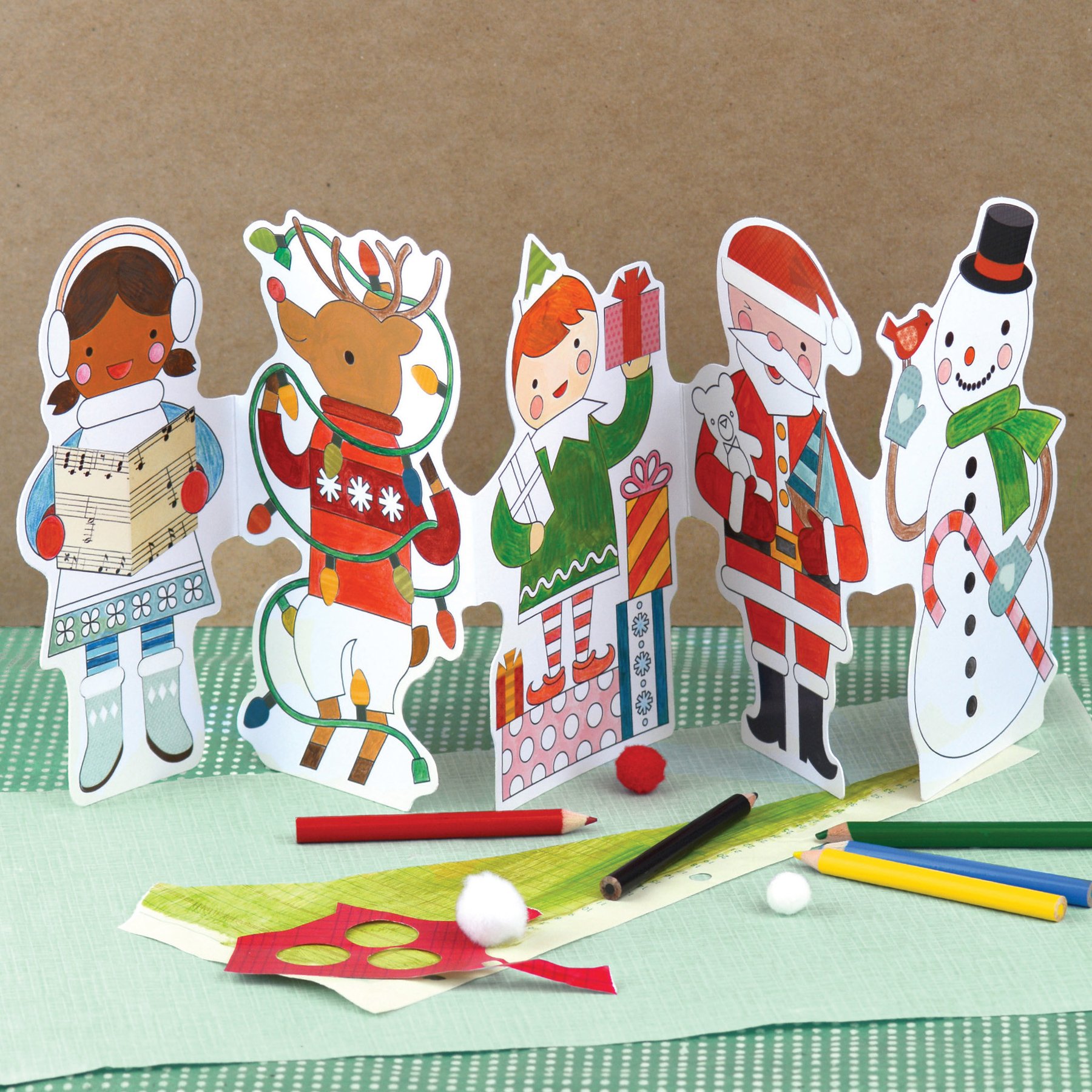 Holiday Fun Paper Doll Chain